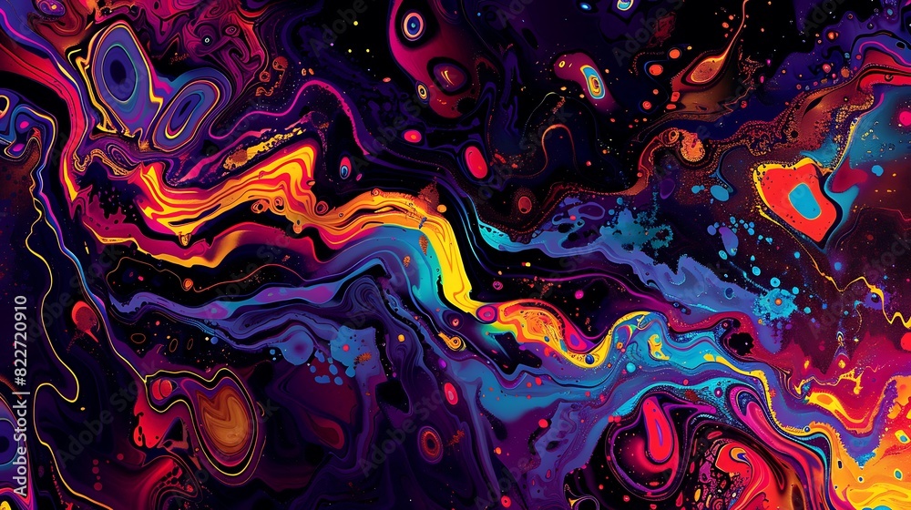 Psychedelic Wonderland: Vibrant Swirling Patterns in Mesmerizing Colors for Surreal Visuals Psychedelic Wonderland: Vibrant Swirling Patterns in Mesmerizing Colors for Surreal Visuals