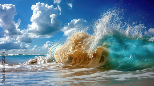 HD photography, Vibrant dynamic and ever-changing nature of island oceans photo