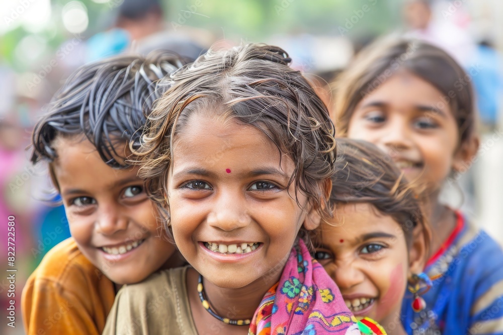 Unidentified indian little girls on the street. Unidentified indian little girls on the street.