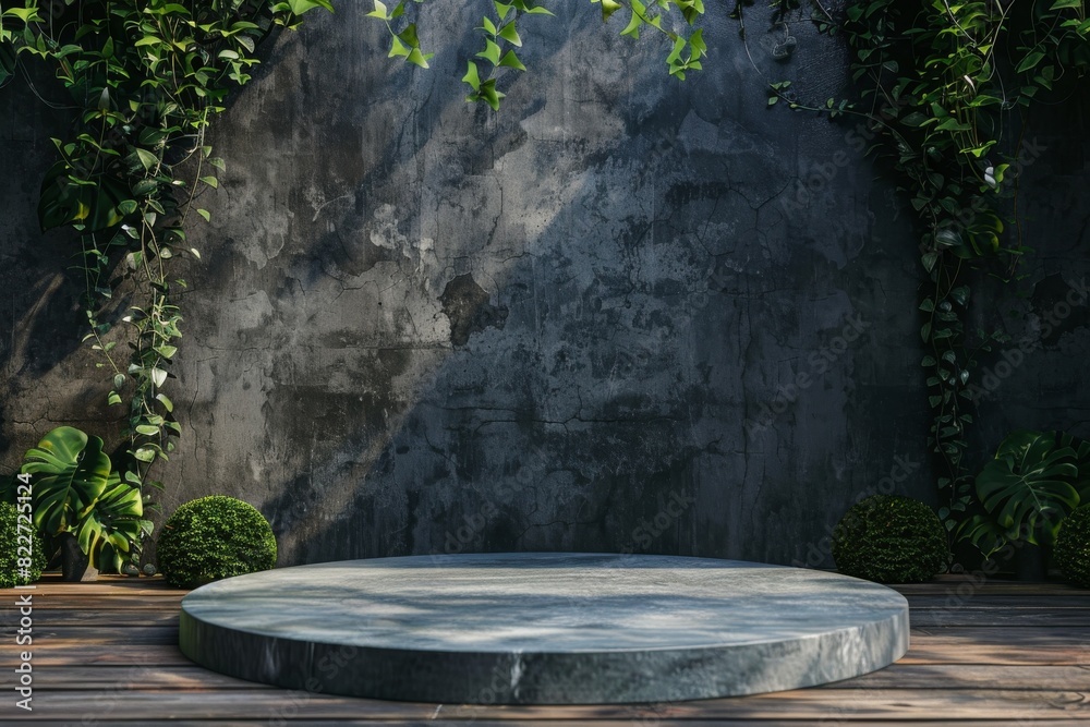 Natural material podiums on light background for products. Natural material podiums on light background for products.