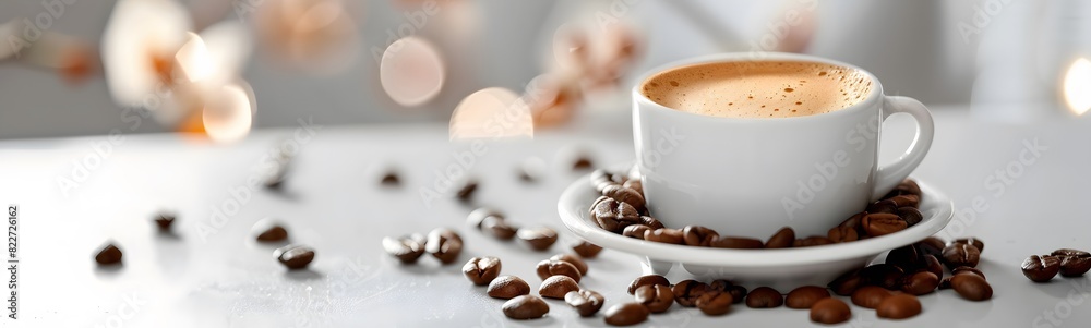 Fototapeta premium coffee on white table
