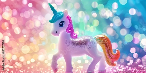 mermaid birthday Rainbow unicorn background glitter color pony little confetti party princess girl fun invite