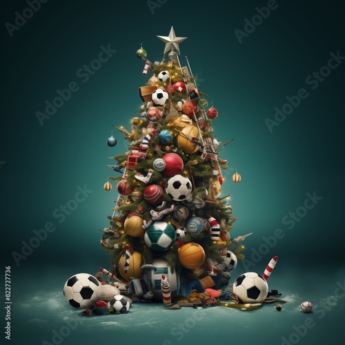 Christmas tree gift pile