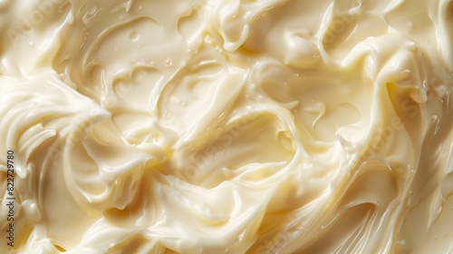 Macro food shot on the texture of mayonnaise. Copy space area for text. Background, banner, template, events card.