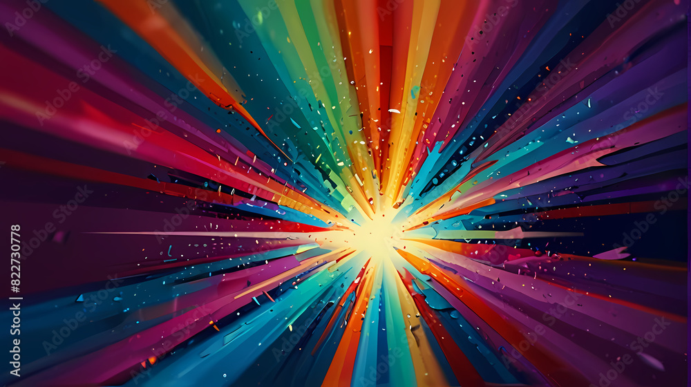 Abstract background with colorful chaotic explosion theme
Abstract background with colorful chaotic explosion theme