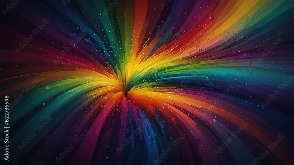 Fototapeta premium Highly Detailed Rainbow Splash Wallpaper