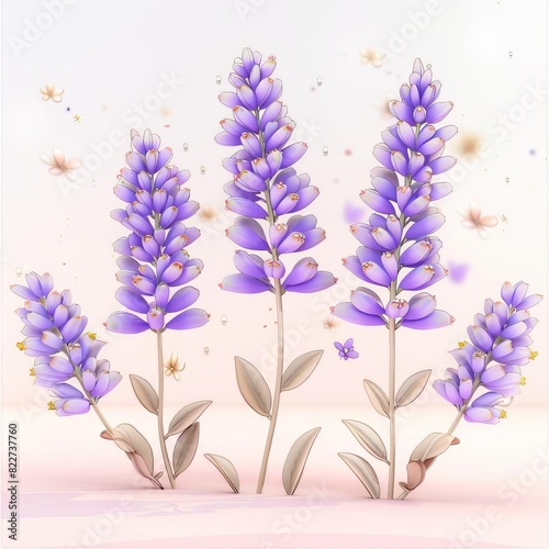 A beautiful watercolor painting of lavender flowers