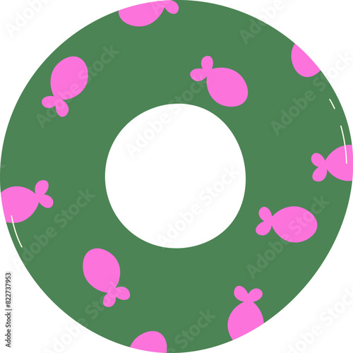 Inflatable Swimming Circle With Fish Print