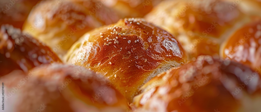 Macro food shot on the texture of sweet rolls. Copy space area for text. Background, banner, template, events card. Macro food shot on the texture of sweet rolls. Copy space area for text. Background, banner, template, events card.