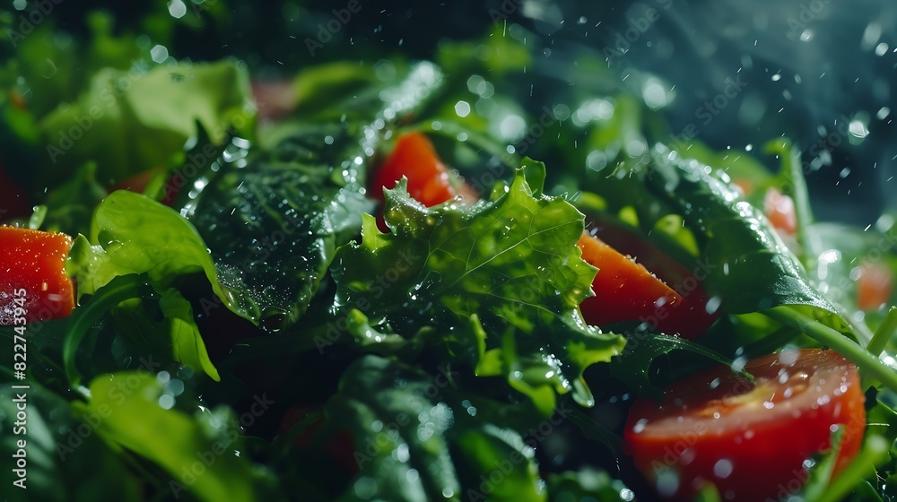 Fresh Salad closeup : Generative AI Fresh Salad closeup : Generative AI
