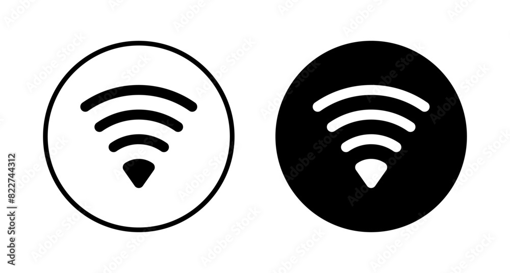 WIFI Icon vector isolated on white background. signal vector icon. Wireless and wifi icon or sign for remote internet access WIFI Icon vector isolated on white background. signal vector icon. Wireless and wifi icon or sign for remote internet access