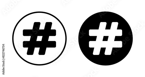 Hashtag icon vector isolated on white background. hashtag vector icon