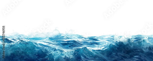 Tranquil and serene deep blue ocean wave © gearstd