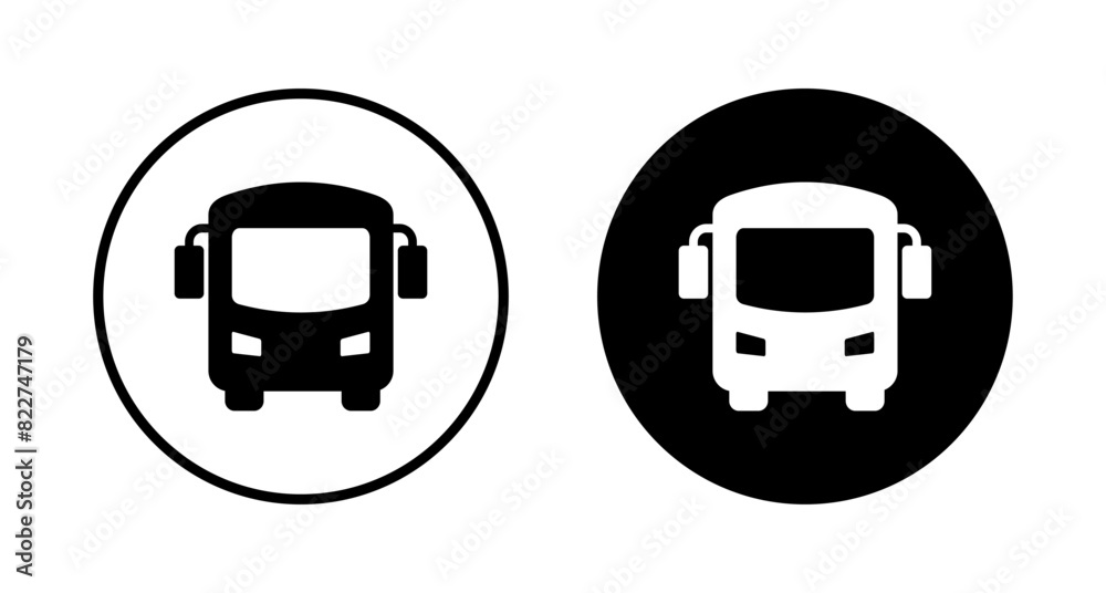 Bus Icon vector isolated on white background. Black bus vector icon Bus Icon vector isolated on white background. Black bus vector icon