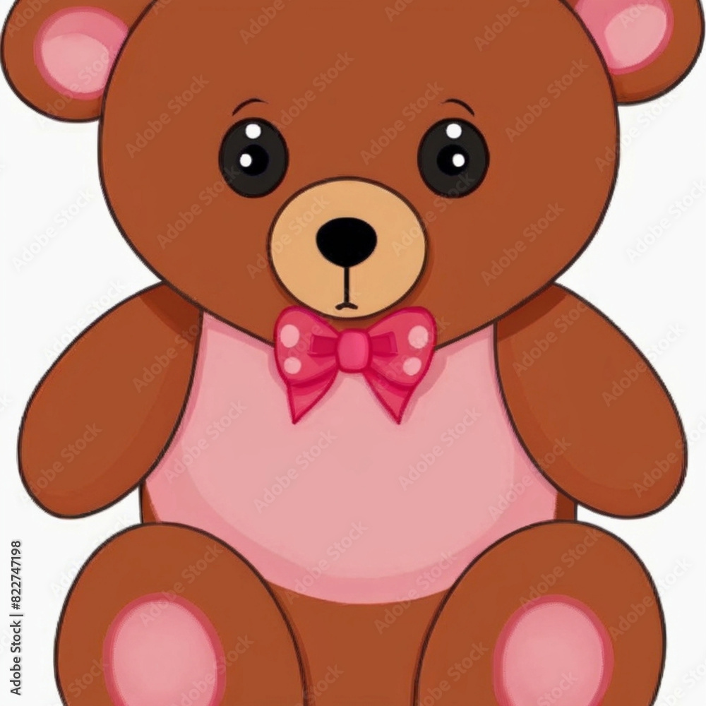 Fototapeta premium teddy bear with heart Generated by Ai