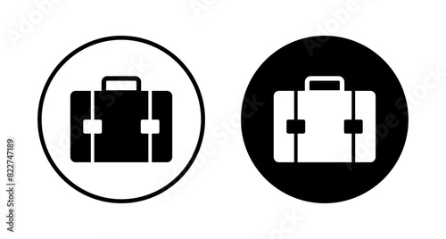 Briefcase icon vector isolated on white background. Briefcase vector icon