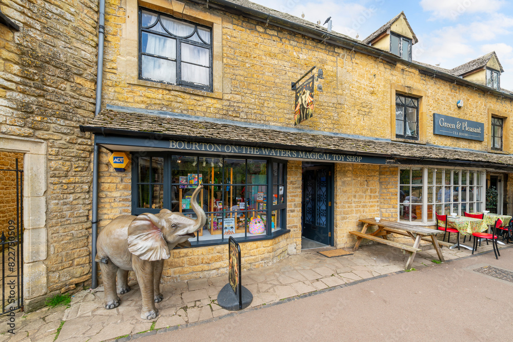 General view of Bourton-on-the-Water's Magical Toy Shop, a popular gift