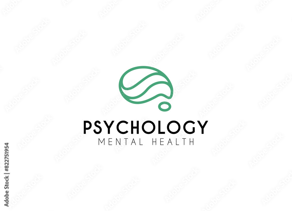 Brain logo design for symbol freedom and psychology. Psychology logo vector design Brain logo design for symbol freedom and psychology. Psychology logo vector design