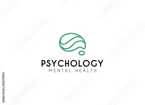 Brain logo design for symbol freedom and psychology. Psychology logo vector design