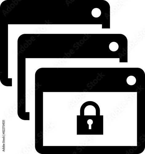 セキュリティロックされた画面のアイコン