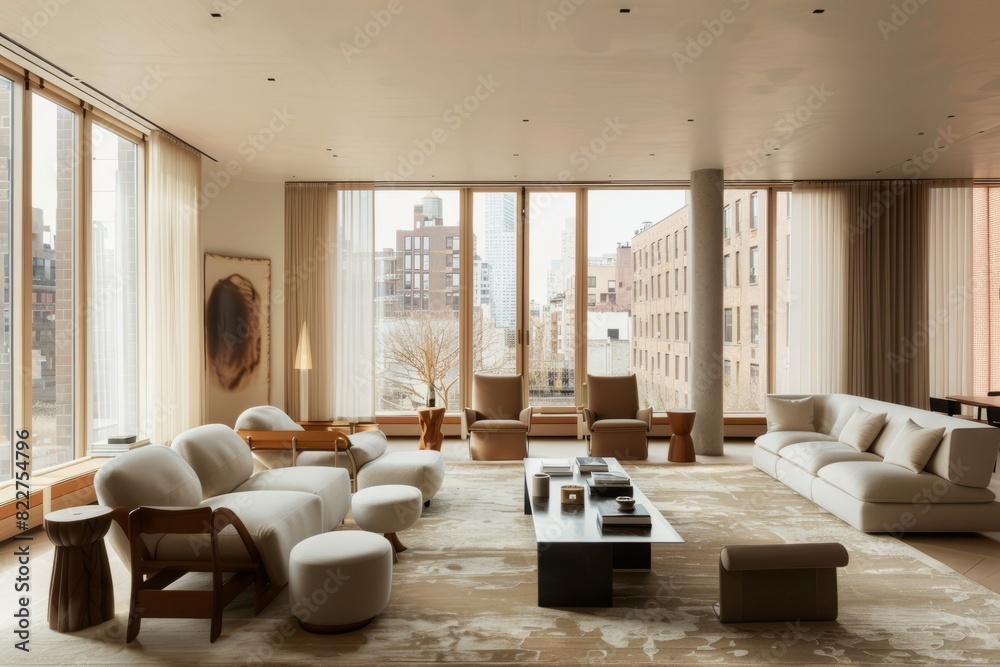 Fototapeta premium Modern comfortable living room,