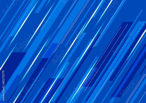 青のスピードライン背景