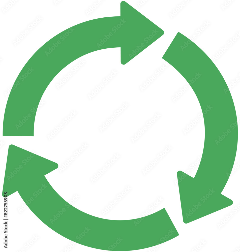 Green recycling sign isolated on white background. Green recycling sign isolated on white background.