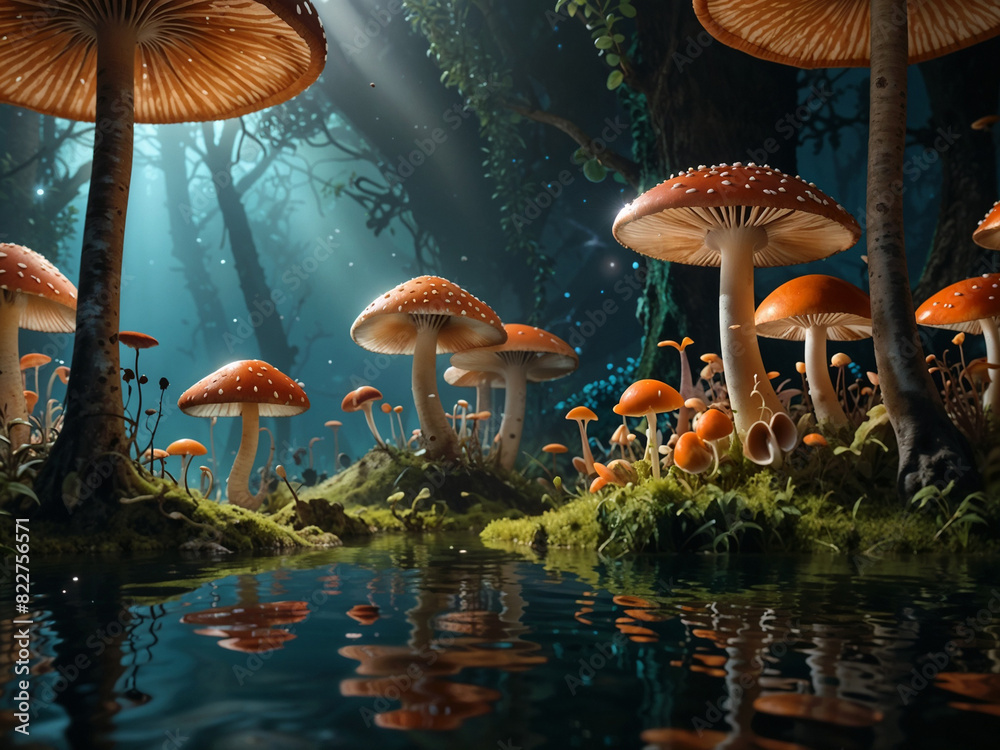 Fototapeta premium mushrooms in the forest