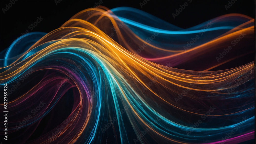 Smooth wavy colorful glowing curves Smooth wavy colorful glowing curves