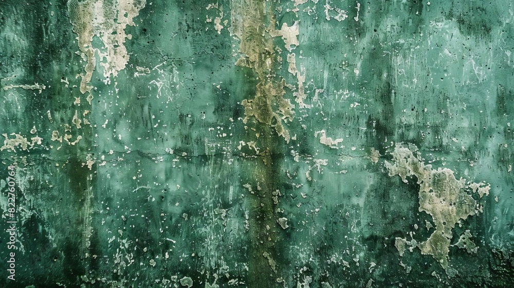 grungy green concrete wall with mold and decay texture abstract industrial background