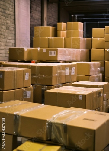 boxes in warehouse © AmaroC