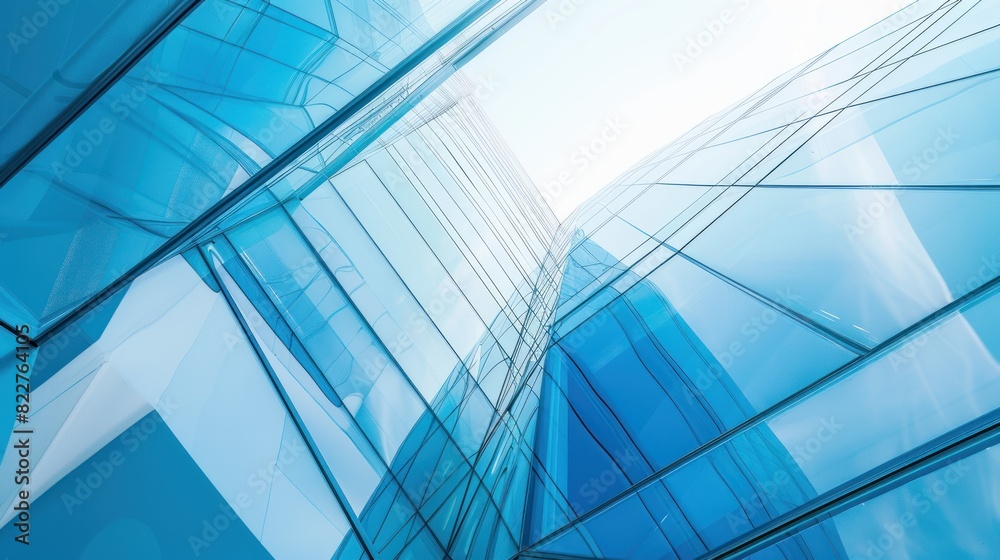 Blue abstract office building Blue abstract office building