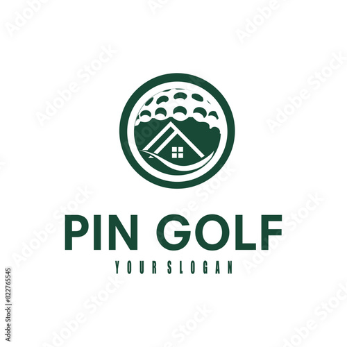 golf logo vector template illustration design