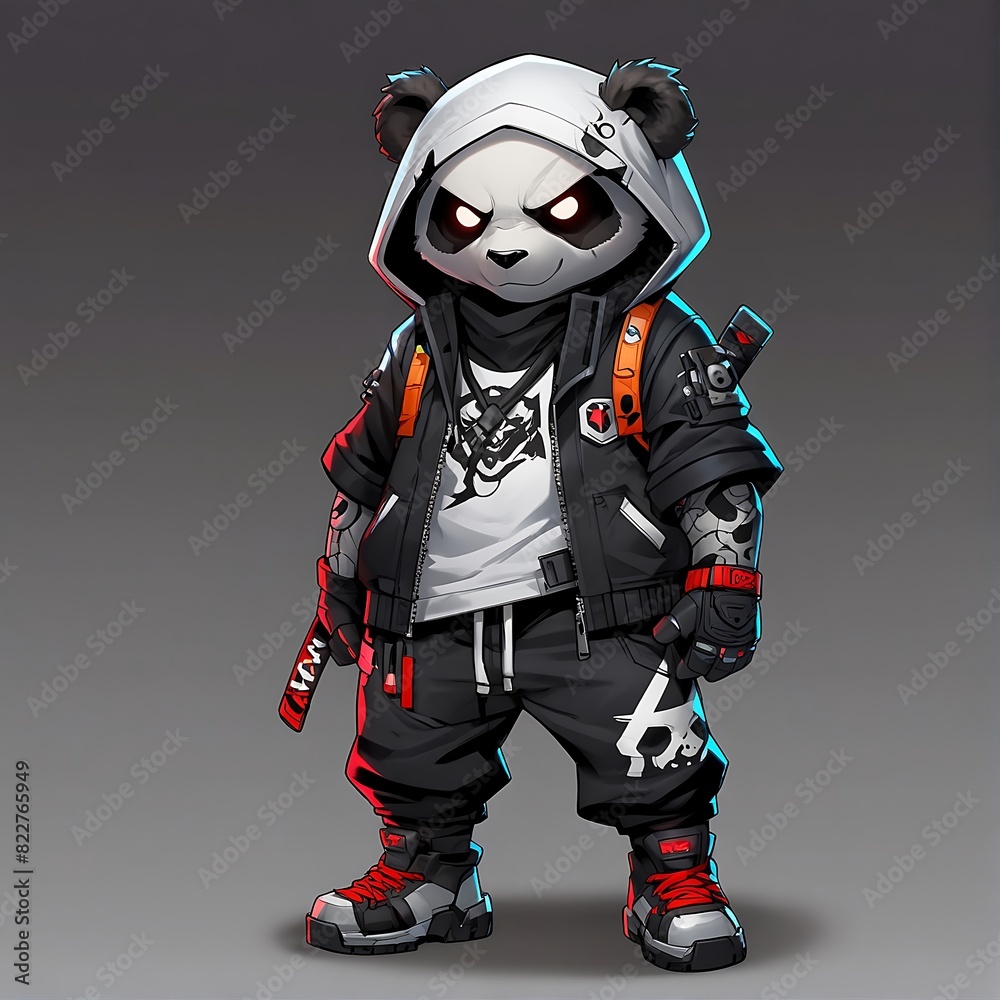 cyberpunk robot robotic mecha panda cyberpunk robot robotic mecha panda