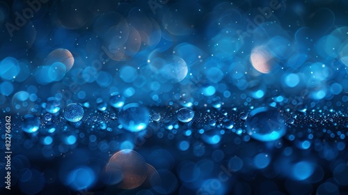 Blue bubbles created a beautiful background.