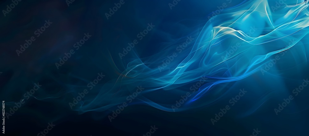 Abstract Blue Light and Smoke in Dark Room Abstract Blue Light and Smoke in Dark Room