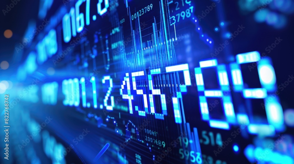 A background of digital numbers and data flowing in the air. A background of digital numbers and data flowing in the air.