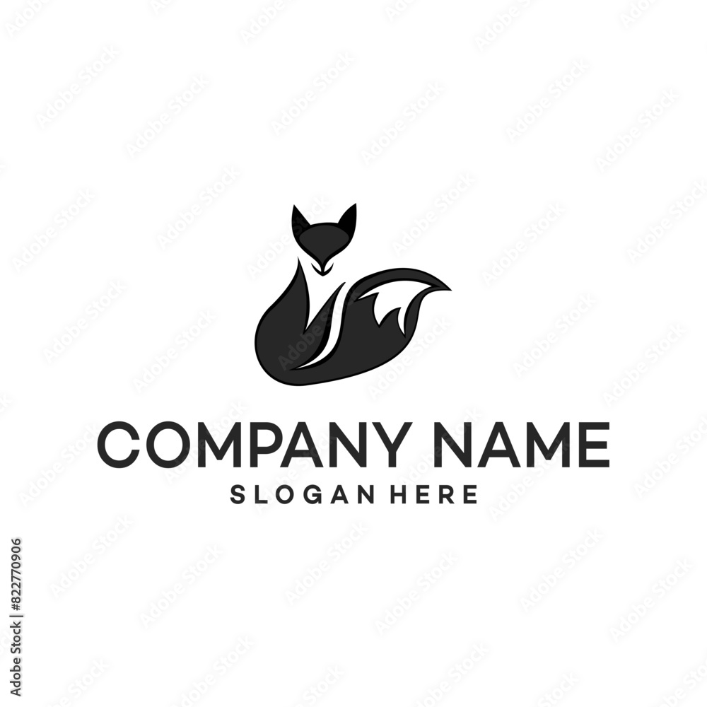 fox logo vector template illustration design fox logo vector template illustration design