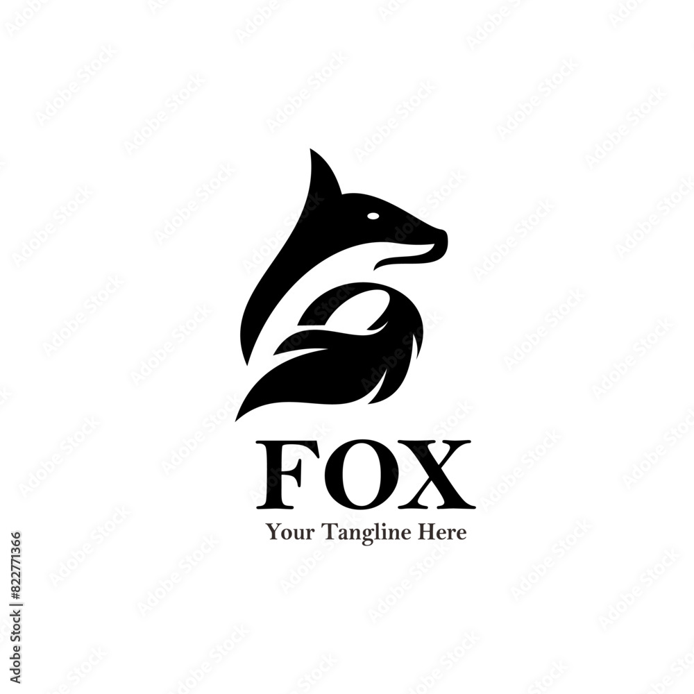 Obraz premium fox logo vector template illustration design