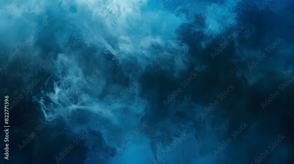 Obraz premium Abstract Blue Water Texture with Dark Smoke and Fog