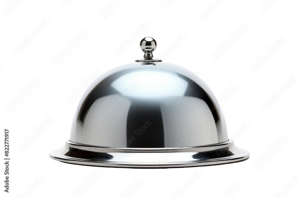 Shiny Silver Cloche isolated on transparent background, png, cut out. Shiny Silver Cloche isolated on transparent background, png, cut out.