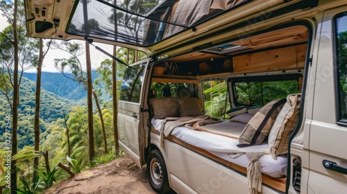 Van-dwelling vanlife, embracing freedom of life on road, exploring world from comfort of a cozy van, experiencing adventure, nature, and community while living a minimalist and sustainable lifestyle.