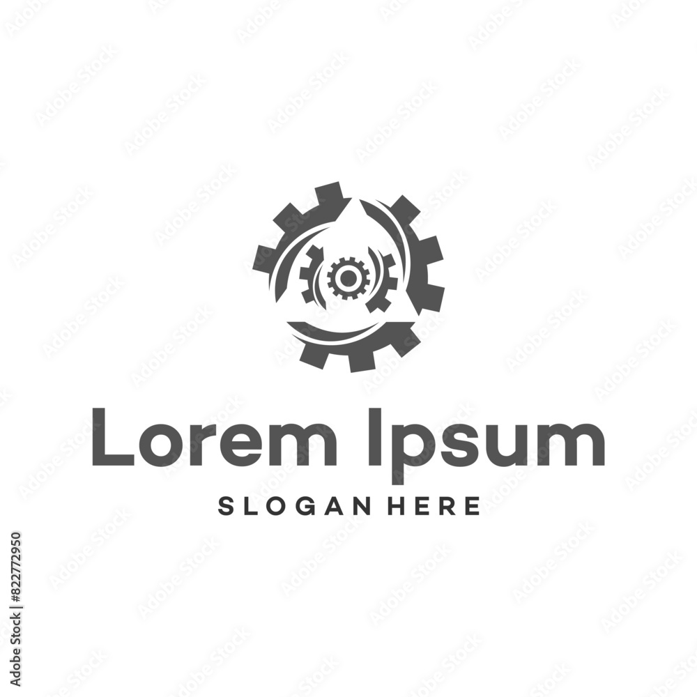 Fototapeta premium gear logo vector template illustration design