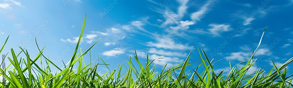 beautiful meadow with clear sky