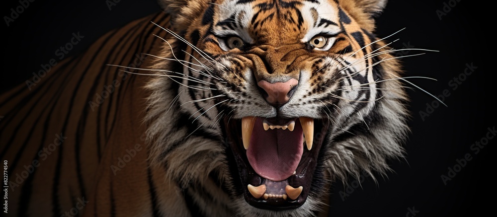 Obraz premium portrait and angry tiger.