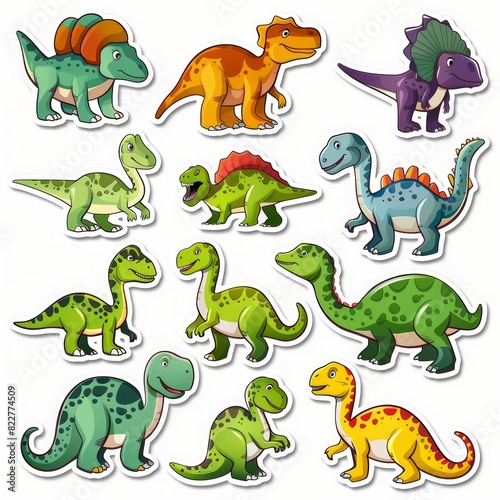 Animal stickers cartoon vector illustration set 