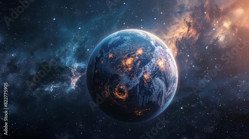 Wallpaper Mural A habitable zone exoplanet with signs of water and potential for life, located in a star cluster, Torontodigital.ca