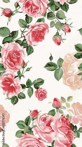 Tile seamless floral pattern  