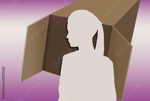 Social media websites offer an opportunity to meet members of the opposite sex for dating or relationships. Here is an illustration of a woman looking at a picture of a man on a social website. photo