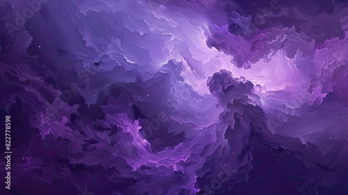 A purple space background with a purple cloud